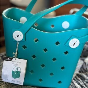 Aldi Mini Haul It All Tote Teal NEW This is ALDI's dupe of the popular BOGG bag.